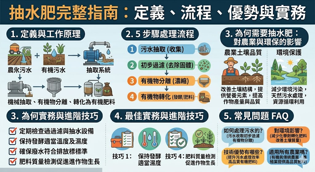 抽水肥是一種高效的有機污水處理技術,主要用於將農業和工業污水中的有機物質抽取並轉化為有機肥料,這樣既能改善土壤質量,也能減少環境污染。利用抽水肥技術,不僅能有效提升農業土壤的肥力,還能降低對化學肥料的依賴,對環保事業有重要貢獻。本文深入探討了抽水肥的運作原理、應用範圍及其對農業和環境的積極影響,提供了一個全面了解抽水肥技術的視角。